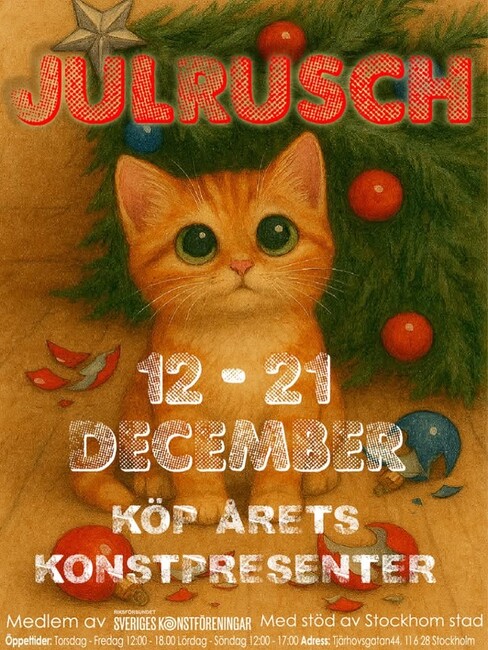 Välkommen på vernissage den 12 december 2025 kl 17-22